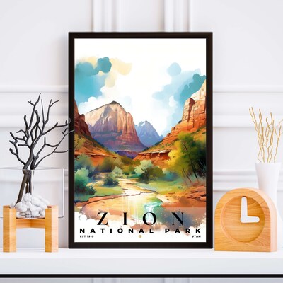 Zion National Park Poster, Travel Art, Office Poster, Home Decor | S4 - image5